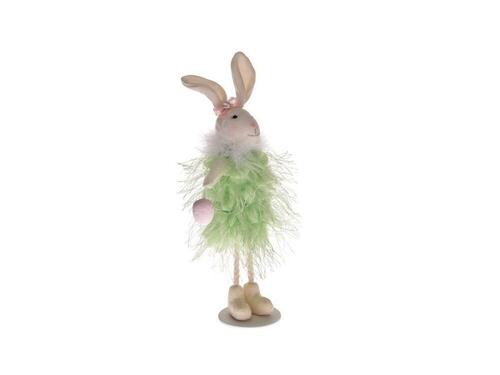 Textilý veľkonočný zajačik zelený , 20,5 cm