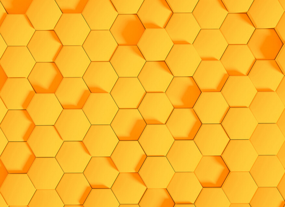 Luxusné fototapety DD118728, Hexagon žltý, 350 x 255 cm