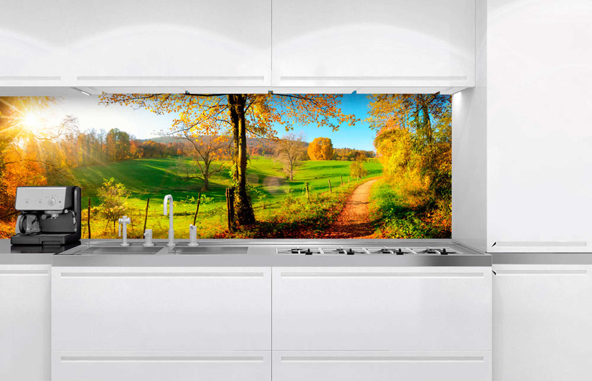 Kuchynská zástena z akrylátového skla - Lúka 60 x 180 cm