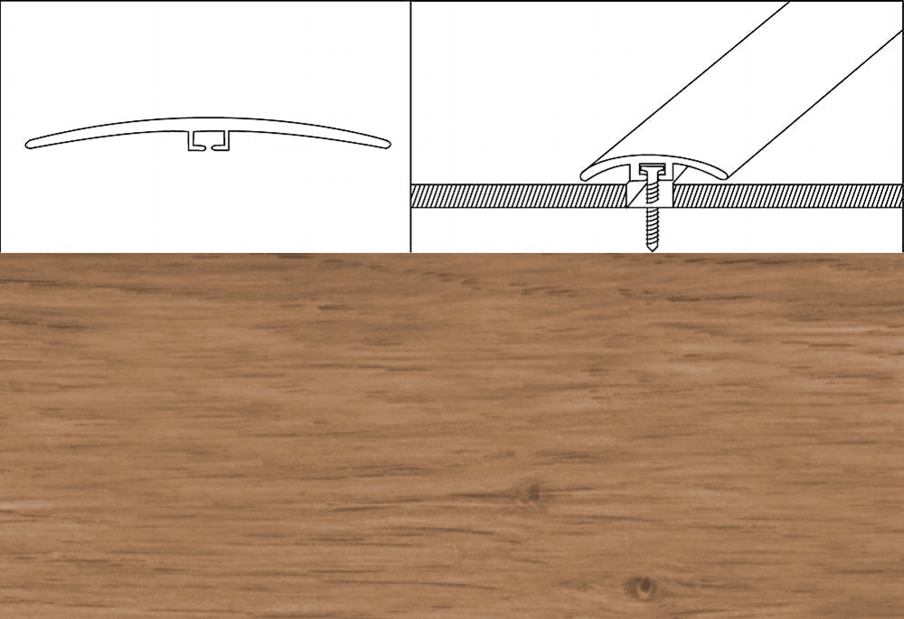Prechodové lišty šírka 4 cm x dĺžka 270 cm – dub asper