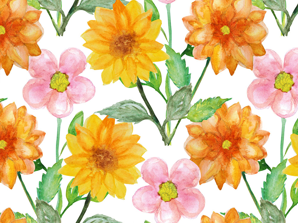 Digitálne vliesové tapety WP-242-01 Retro kvety