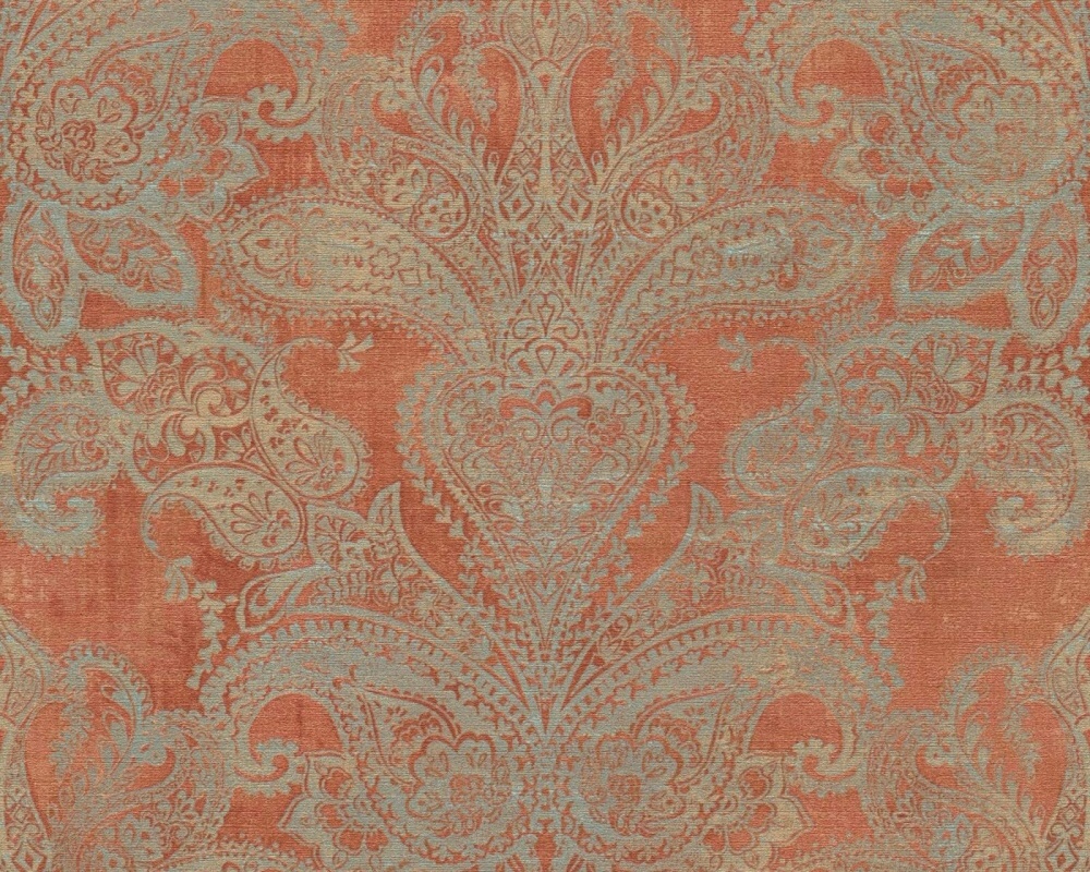 Vliesové tapety 39119-2 Grafický ornament v oranžovom