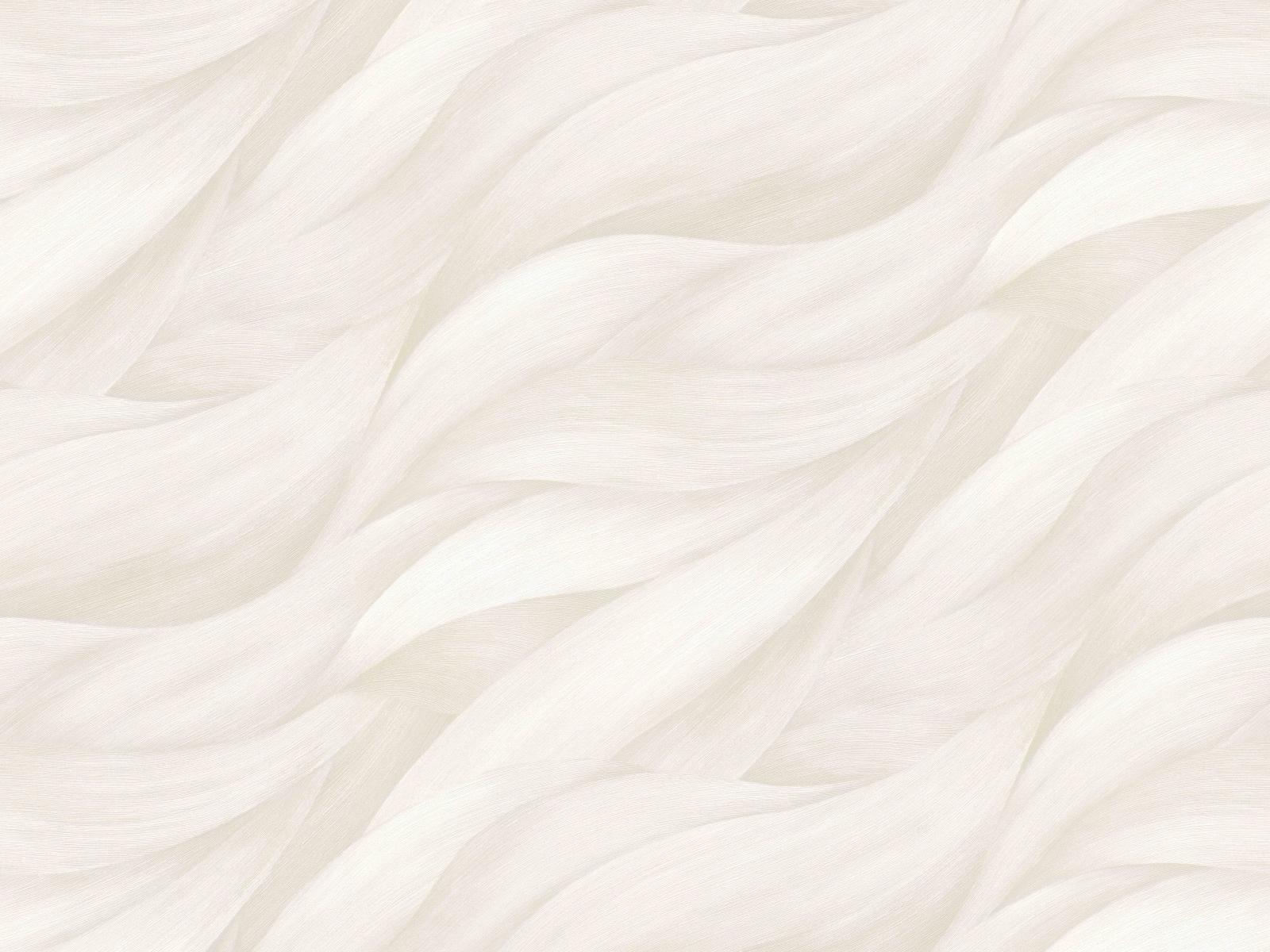 Vliesová tapeta s motívom listov vytvárajúce biele búrlivé vlny, ER-601613