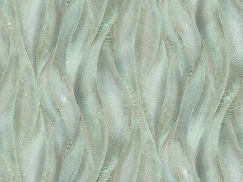 Vliesová tapeta s luxusnými vlnami v lesklej tyrkysovej farbe, ER-601335