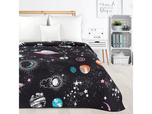Prehoz na posteľ - Kid 10 Prehoz na posteľ - Vesmír v čiernom 170 x 210 cm