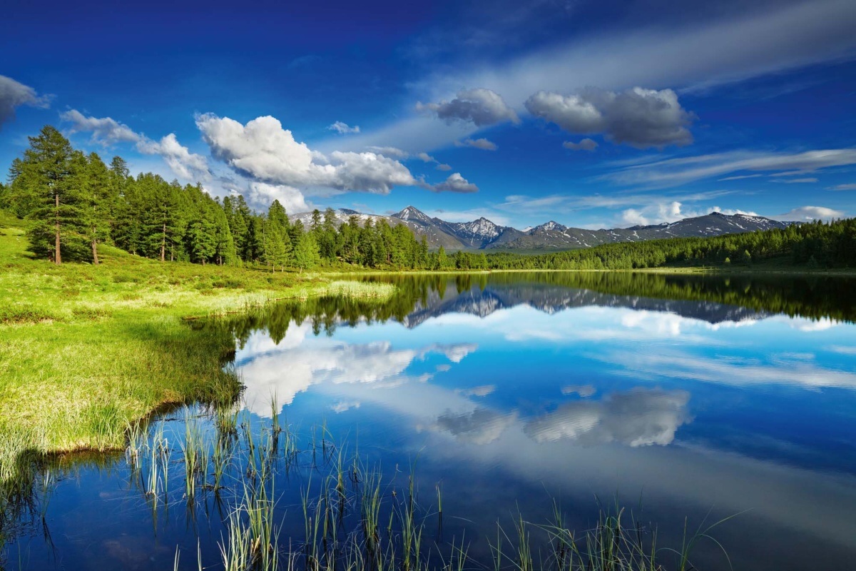 Fototapeta MS-5-3077 Jazero pohoria Altaj 375 x 250 cm