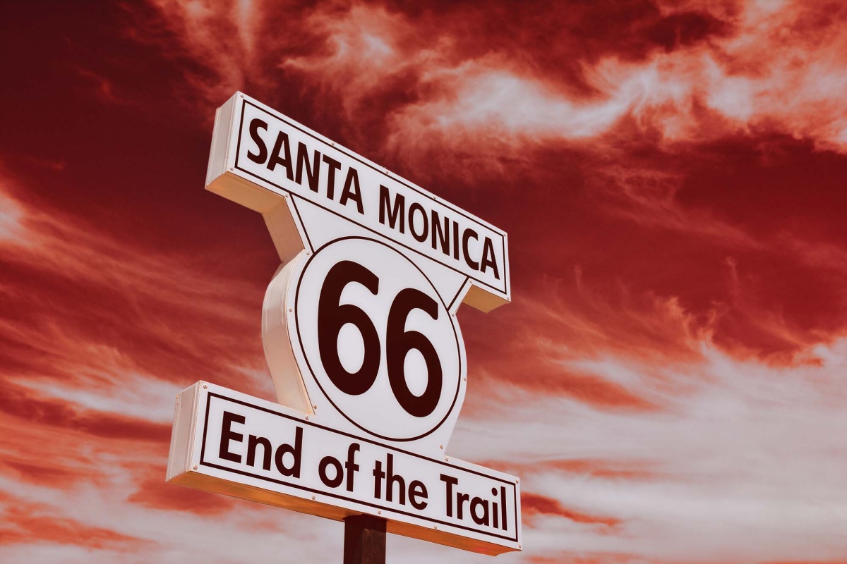 Fototapeta MS-5-2856 Route 66 v Santa Monice 375 x 250 cm
