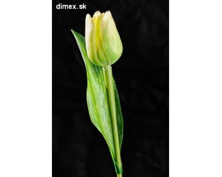 Dekoračný umelý kvet - Tulipán zelený svetlý 40 cm