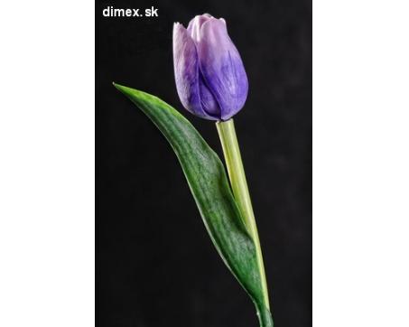 Dekoračný umelý kvet - Tulipán fialový svetlý 40 cm