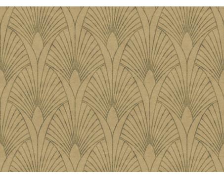 Art Deco tapeta s glamour vzhľadom - zlatá, hnedá 37427-2
