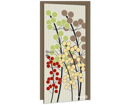 Fototapety na dvere - Farebné rastlinky 95 x 210 cm