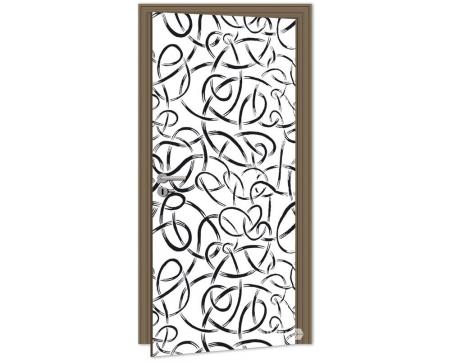 Fototapety na dvere - Čiernobiely abstrakt 95 x 210 cm