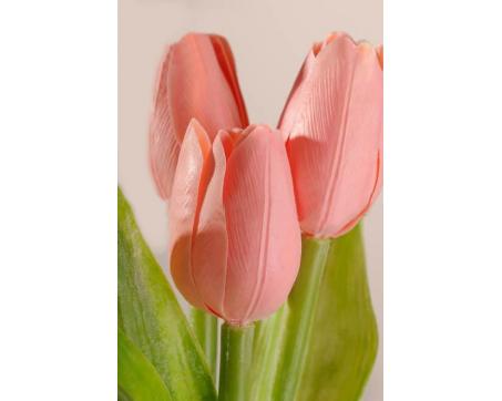 Dekoračný umelý kvet - Tulipán retro ružový 40 cm