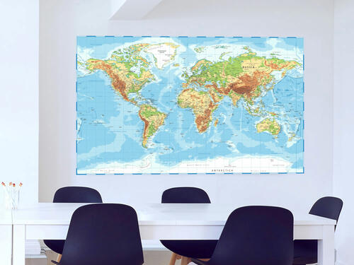Tapeta na stenu - Geografická mapa sveta