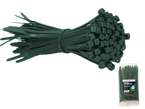 Upínacie pásky na tieniace siete - zelené - 3,6x200 mm, balenie 100ks