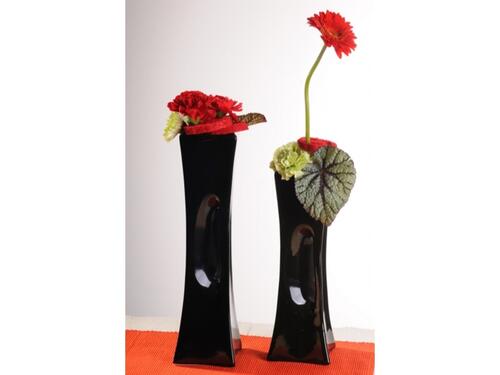 Dekoračná váza X-Vase čierna, 25 cm