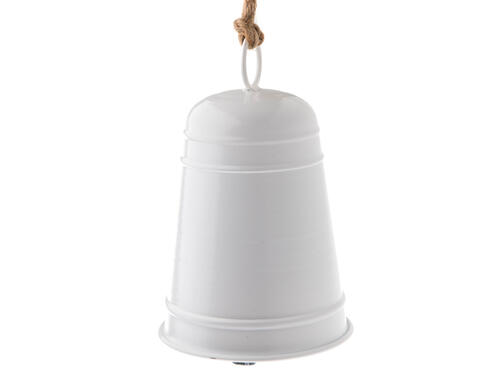 Kovové zvončeky biely 20 cm