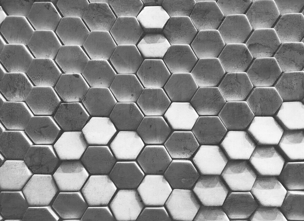 Luxusné fototapety DD118722, Hexagon šedý, 350 x 255 cm