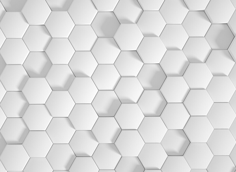 Luxusné fototapety DD118726, Hexagon biely, 350 x 255 cm
