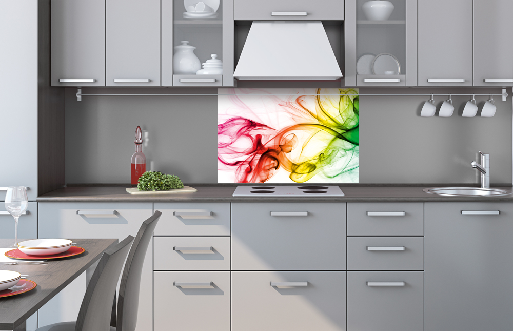 Kuchynská zástena z akrylátového skla - Farebný dym 40 x 60 cm