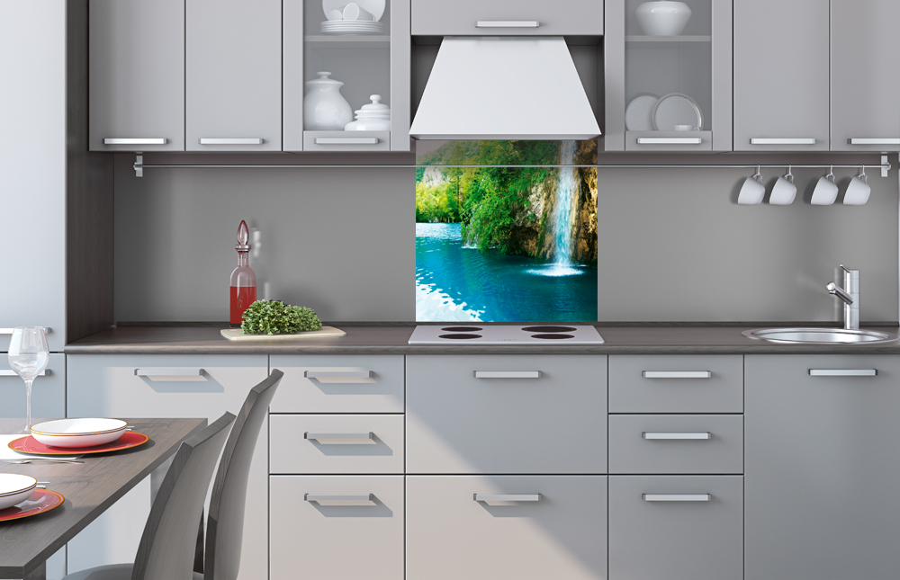 Kuchynská zástena z hliníkovej dosky - Relax v prírode 60 x 60 cm