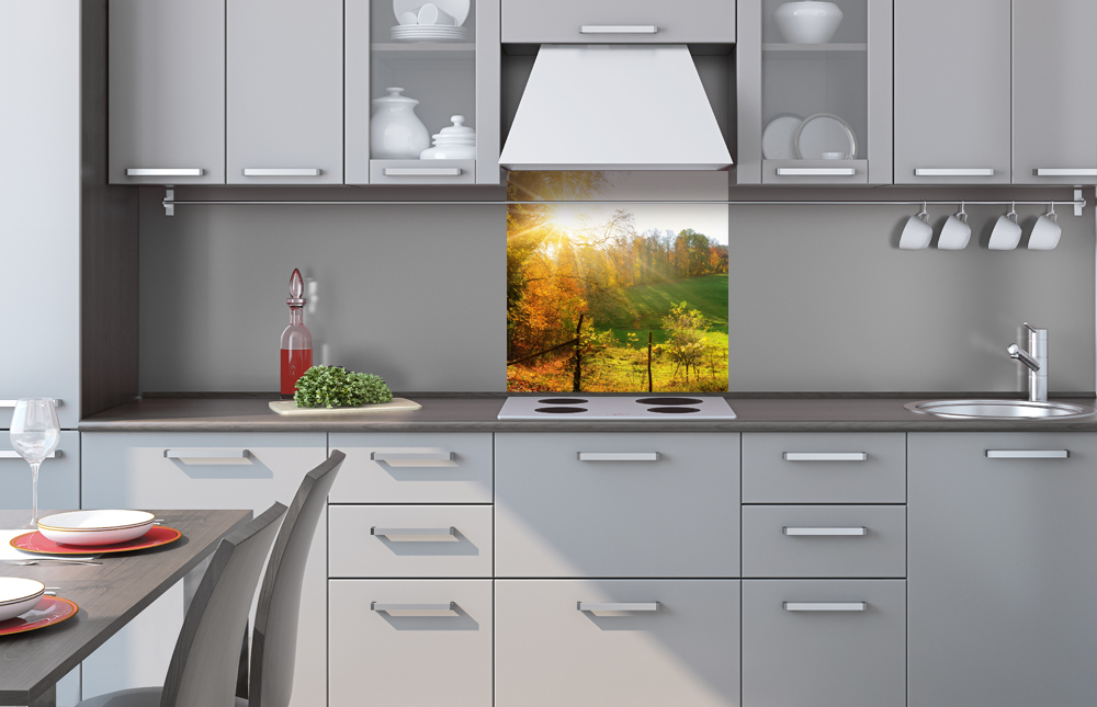 Kuchynská zástena z hliníkovej dosky - Lúka 60 x 60 cm