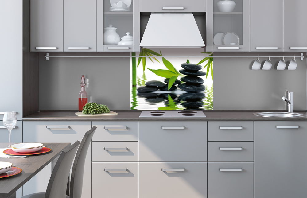 Kuchynská zástena z akrylátového skla - Zen kamene 60 x 80 cm