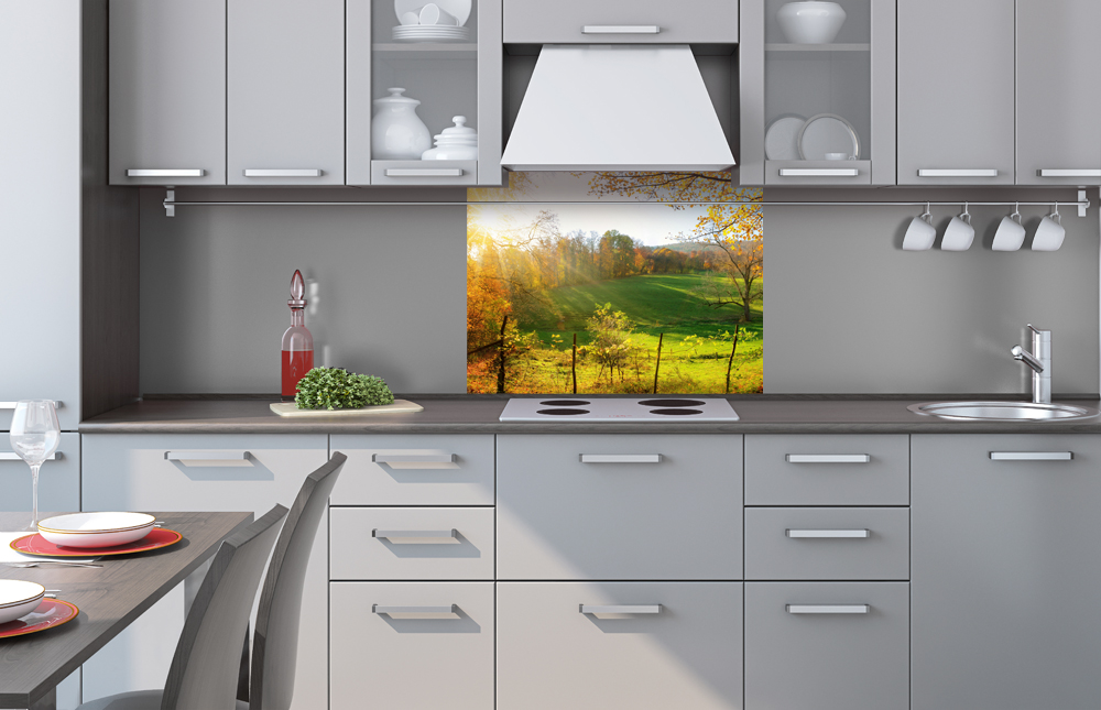 Kuchynská zástena z akrylátového skla - Lúka 60 x 80 cm