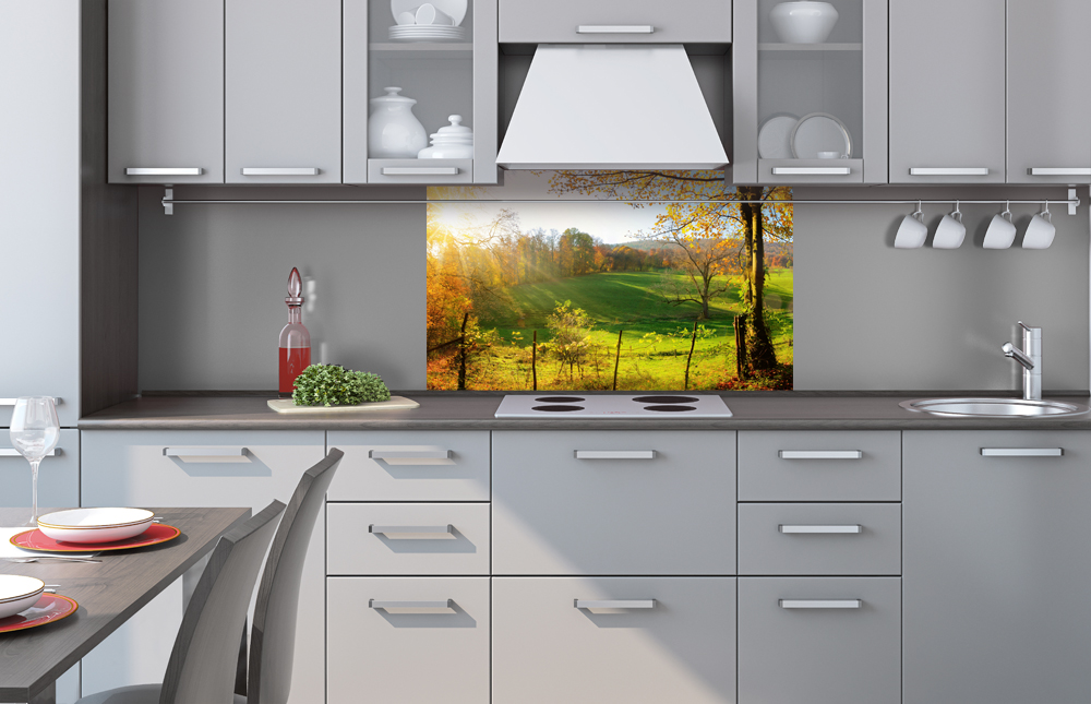 Kuchynská zástena z akrylátového skla - Lúka 60 x 100 cm