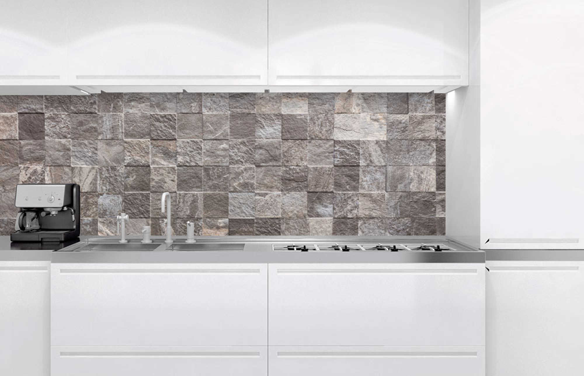 Kuchynská zástena z akrylátového skla - Kamenná dlažba 60 x 180 cm