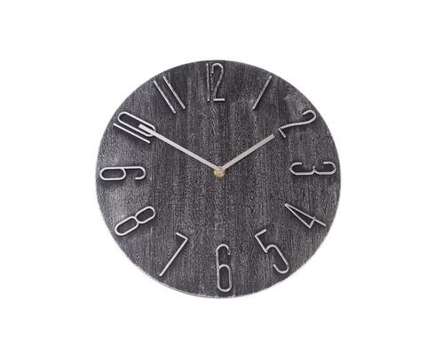 Nástenné plastové hodiny, 30,5 cm – grafitové