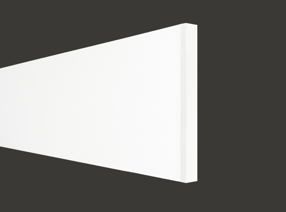 Kryt na koľajnicu s koncovkami 70 x 6,5 mm - biely dĺžka 1,8m