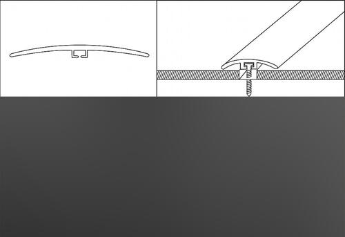 Prechodové lišty šírka 4 cm x dĺžka 270 cm - Antracit matný
