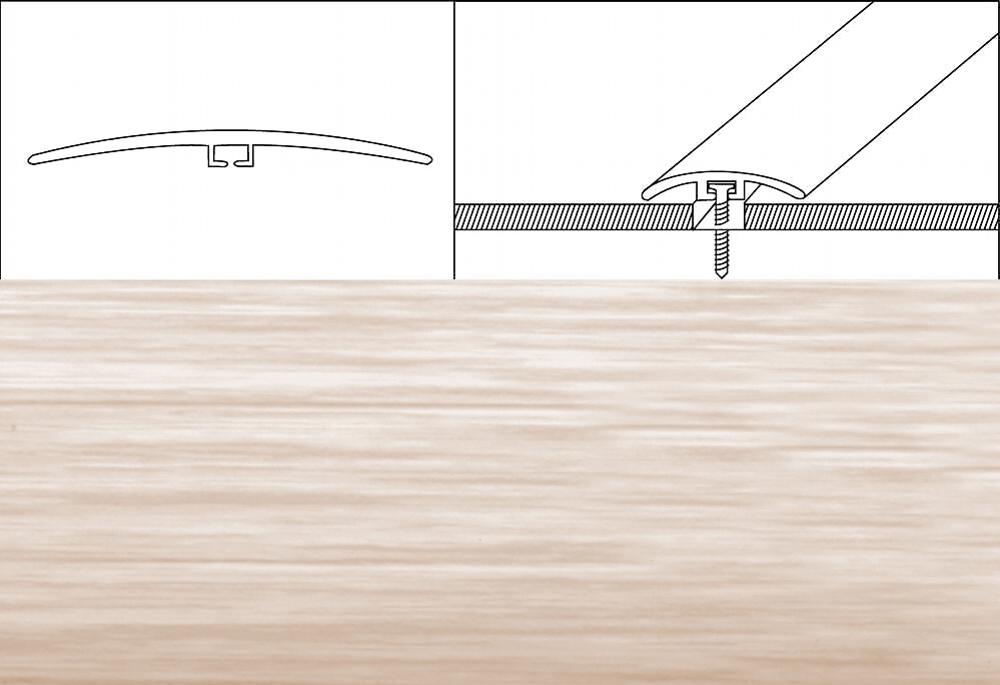 Prechodové lišty šírka 4 cm x dĺžka 270 cm – brest rufa