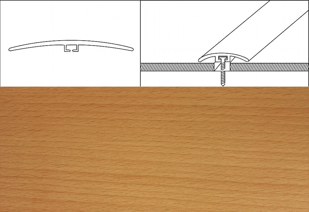Prechodové lišty šírka 4 cm x dĺžka 90 cm – buk sylvatica