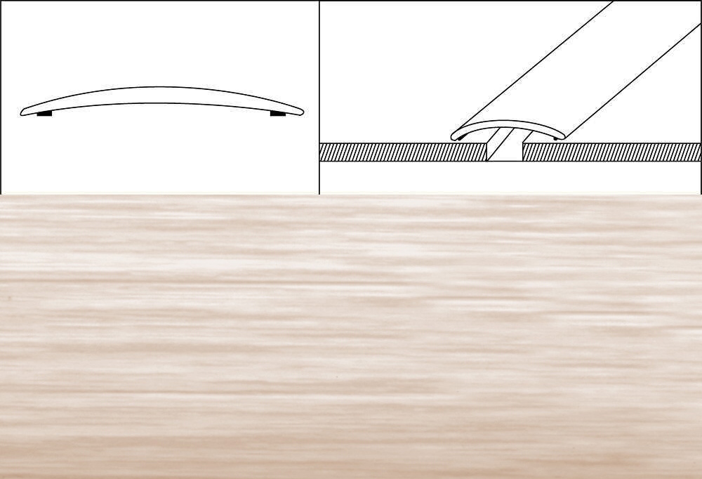 Prechodové lišty šírka 10 cm x 270 cm - brest rufa