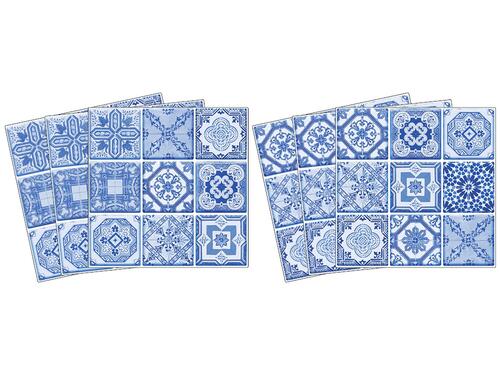 Nálepky na obkladačky - Modrá mozaika - 15 x 15 cm