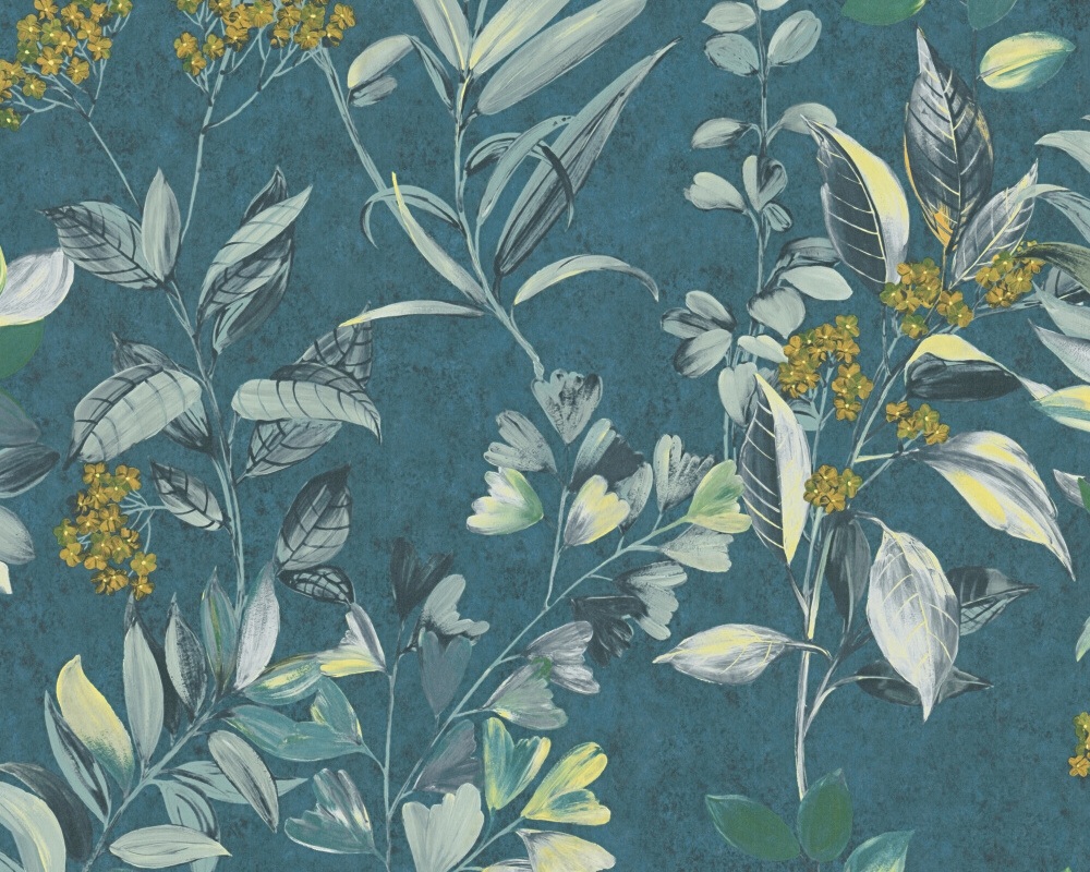 Vliesové tapety 39171-3 Farebné kvety v modrom
