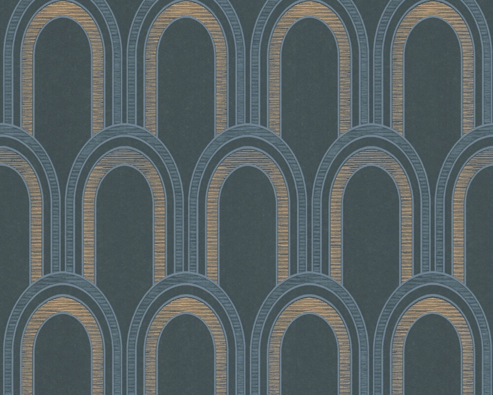 Vliesové tapety 39176-3 Modré 3D retro