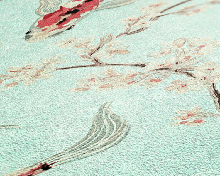 vliesová tapeta so vzorom ryby koi v ázijskom štýle