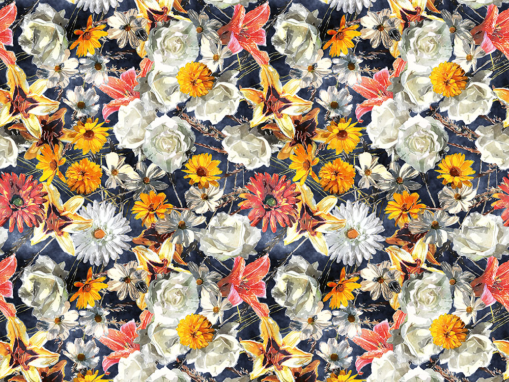 Digitálne vliesové tapety WP-213-01 Farebné kvety