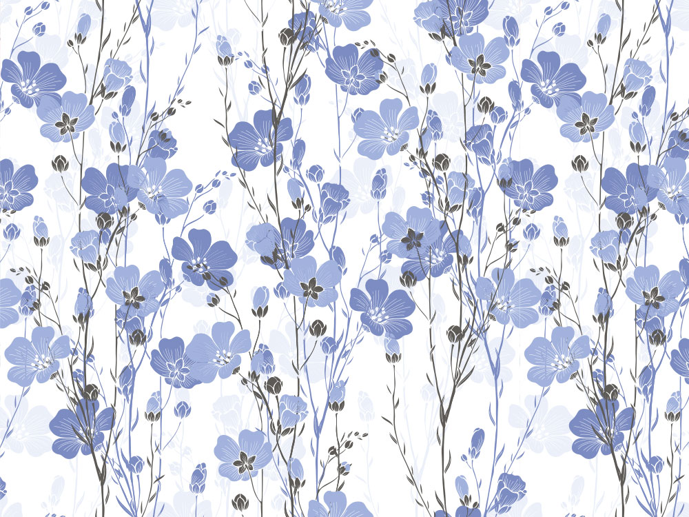 Digitálne vliesové tapety WP-229-01 Modré kvety