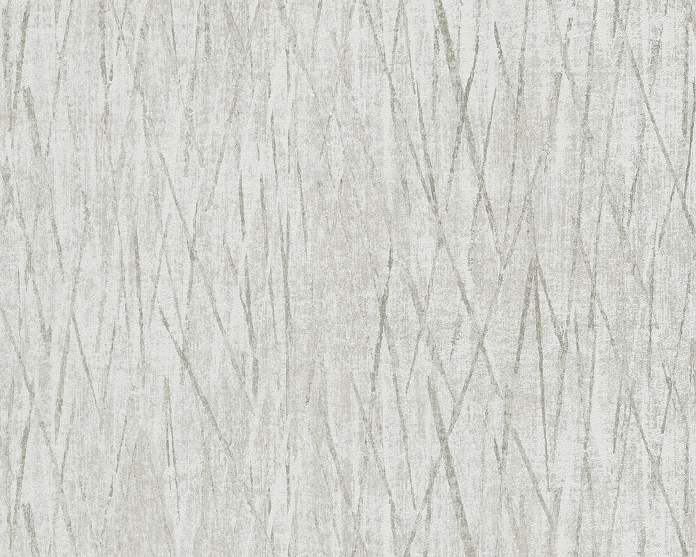 Textúrovaná tapeta s metalickými čiarami - šedá 38598-7