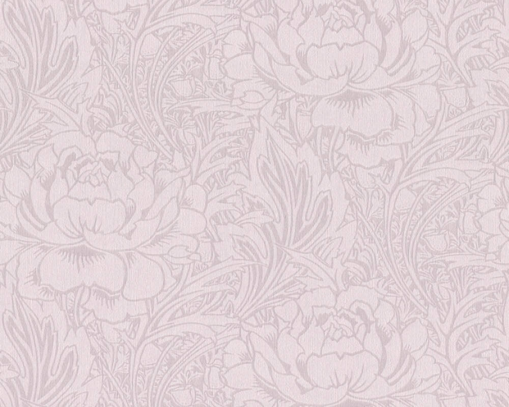Ružová kvetinová tapeta so secesným vzorom 38092-2 