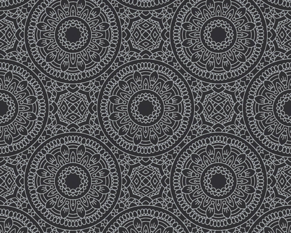 Vliesová tapeta 38968-1 Strieborné ornamenty v čiernom