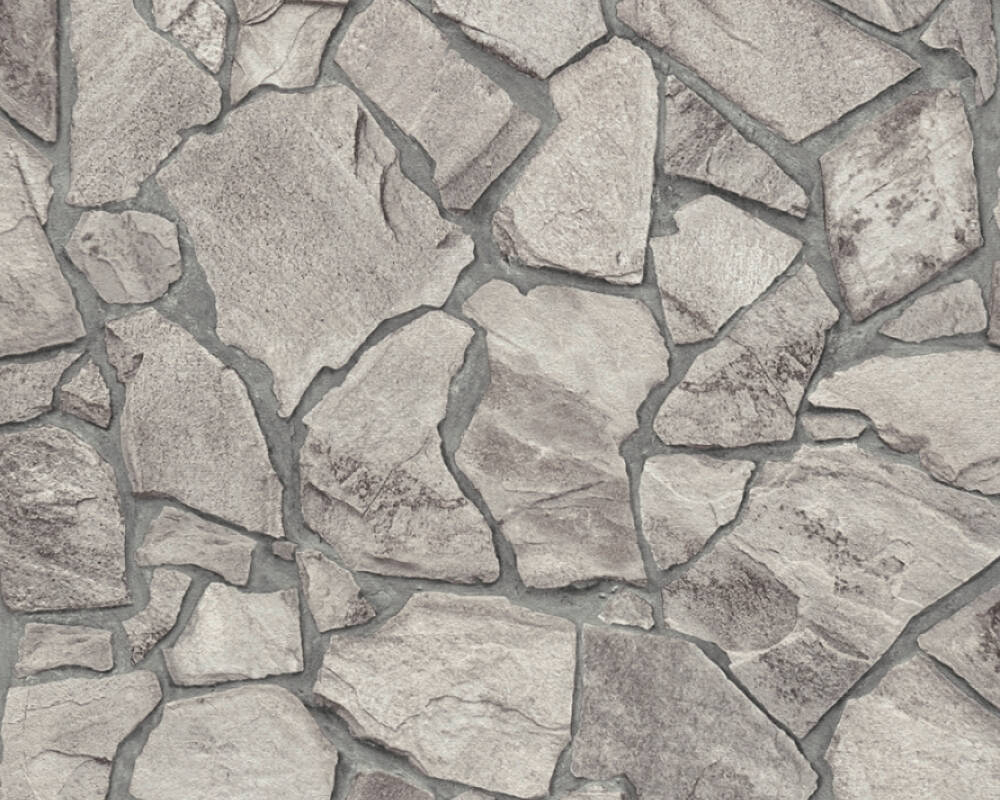 Vliesové tapety 38933-6 Terra - šedá, kamene