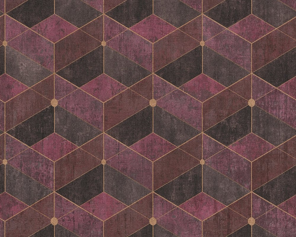 Červenošedé tapety s geometrickým vzorom