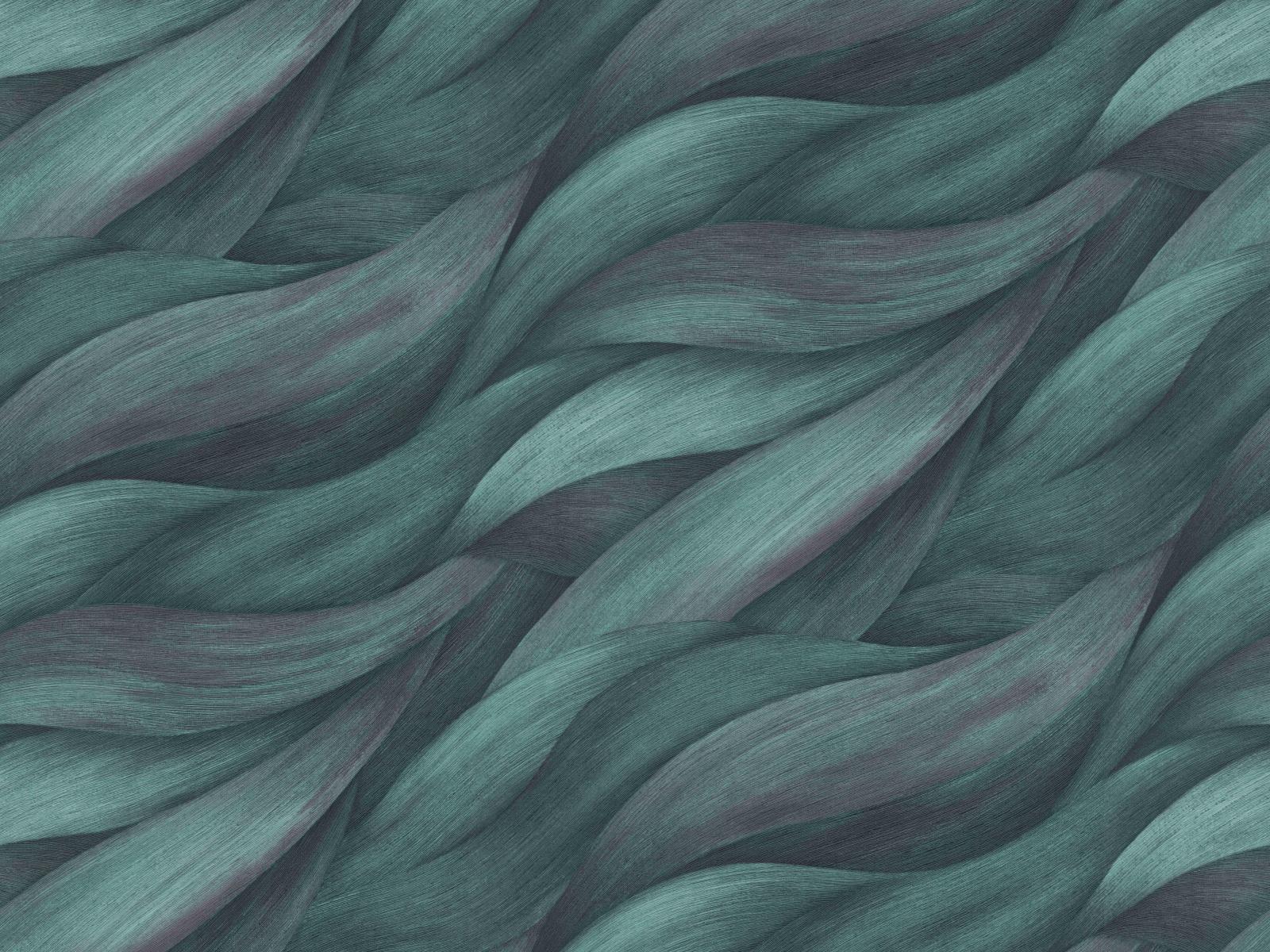 Vliesová tapeta s motívom listov vytvárajúce oceľové búrlivé vlny, ER-601618
