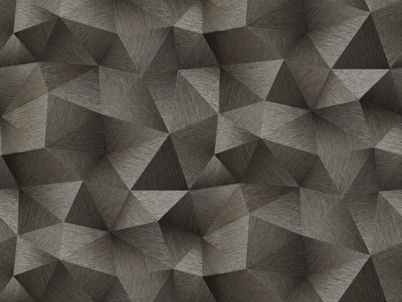 3D čierna tapeta v dizajne DIAMOND vytvára ilúziu premeny vo veľkolepom grafickom lesklom efekte, ER-601477