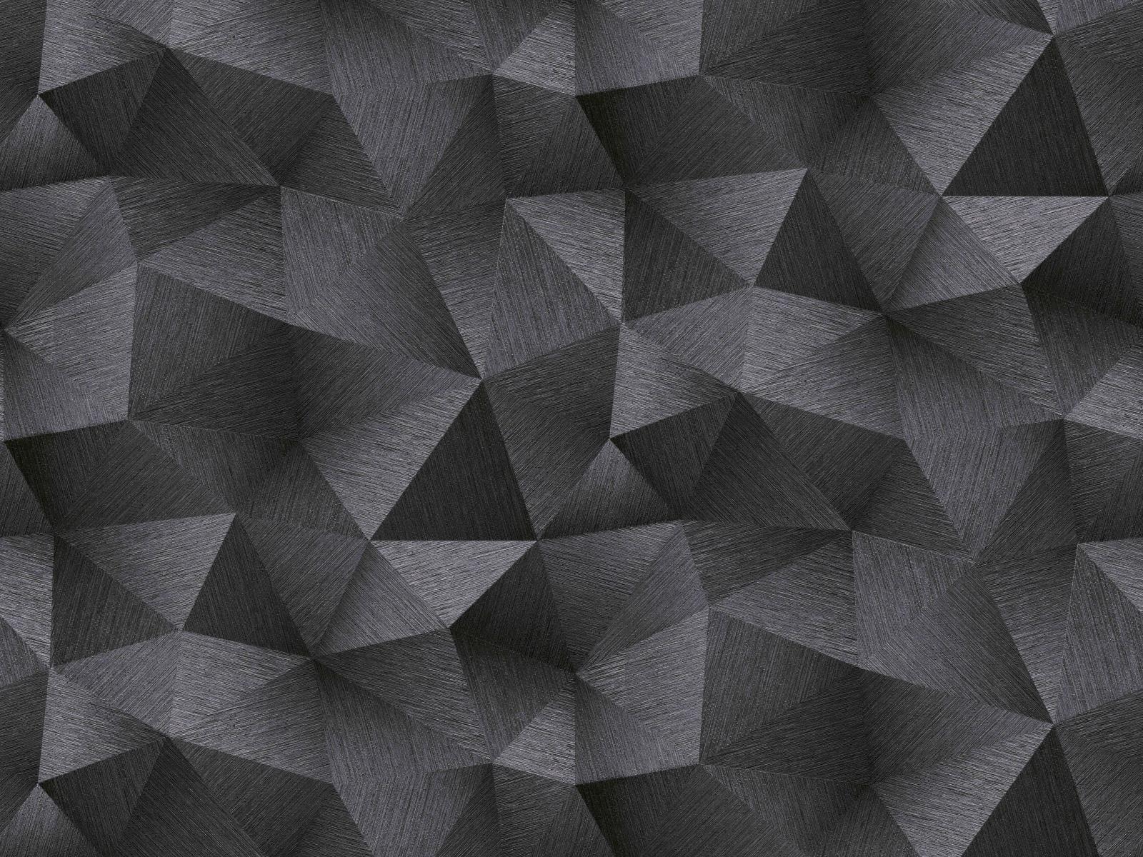 3D tmavo fialova tapeta v dizajne DIAMOND vytvára ilúziu premeny vo veľkolepom grafickom lesklom efekte, ER-601480